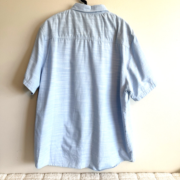 NWT Union Mens Blue XXL Short Sleeve Button Down Shirt Leisure Casual Office - Picture 2 of 14